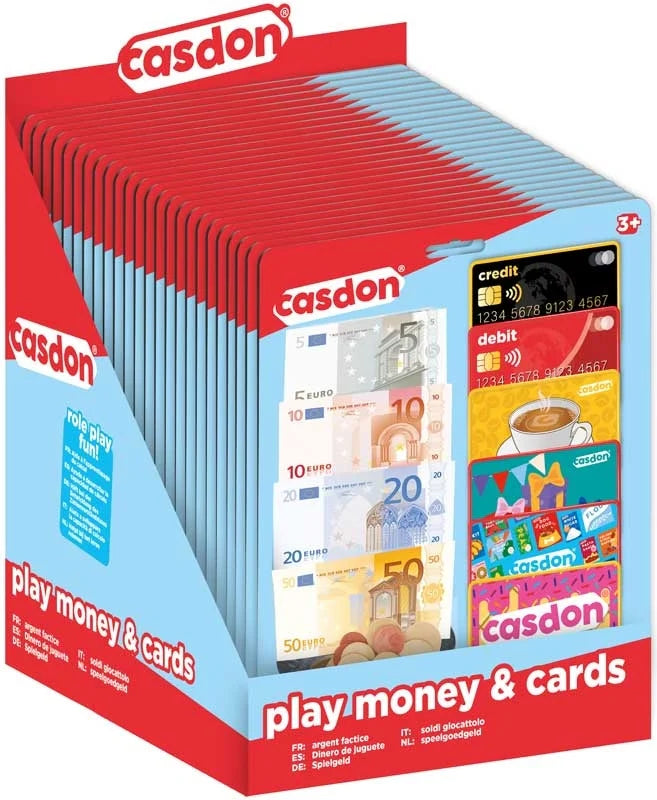 Casdon Play Money Euro and Cards