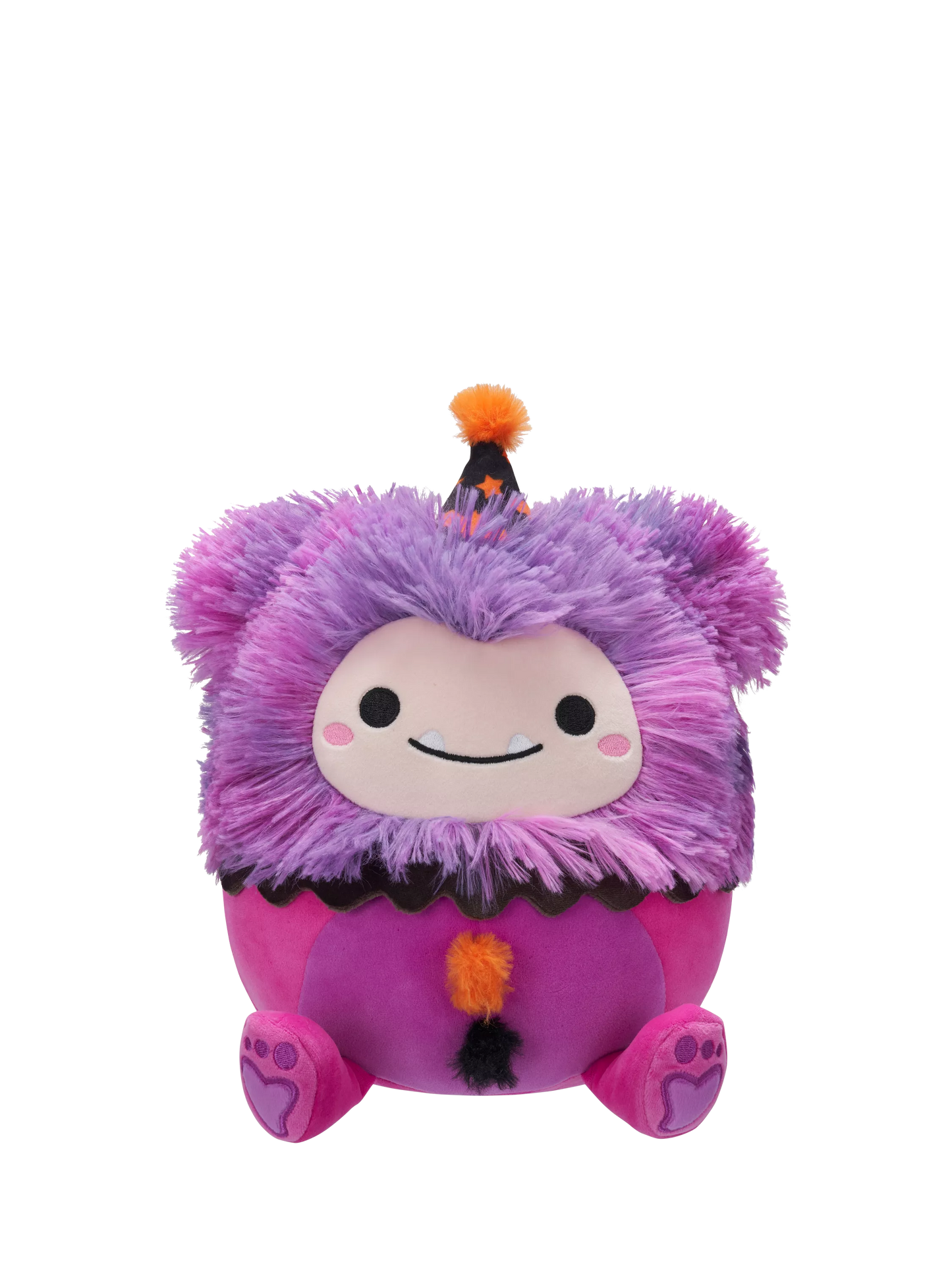 Squishmallows Halloween - 7.5" - Woxie the Hot Pink Bigfoot in Clown Costume