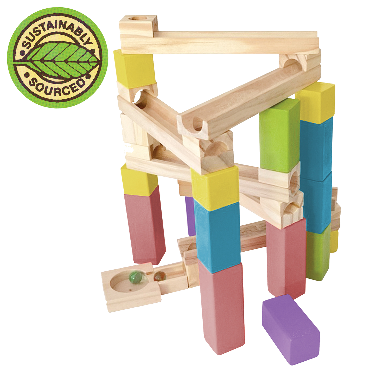 Wooden Marble Run