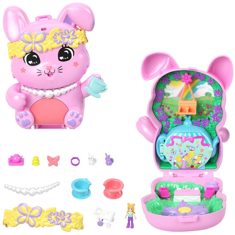 Polly Pocket Big World Tea Party Bunny Compact