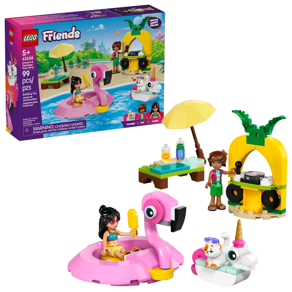 LEGO FRIENDS Unicorn & Flamingo Pool Party 42658