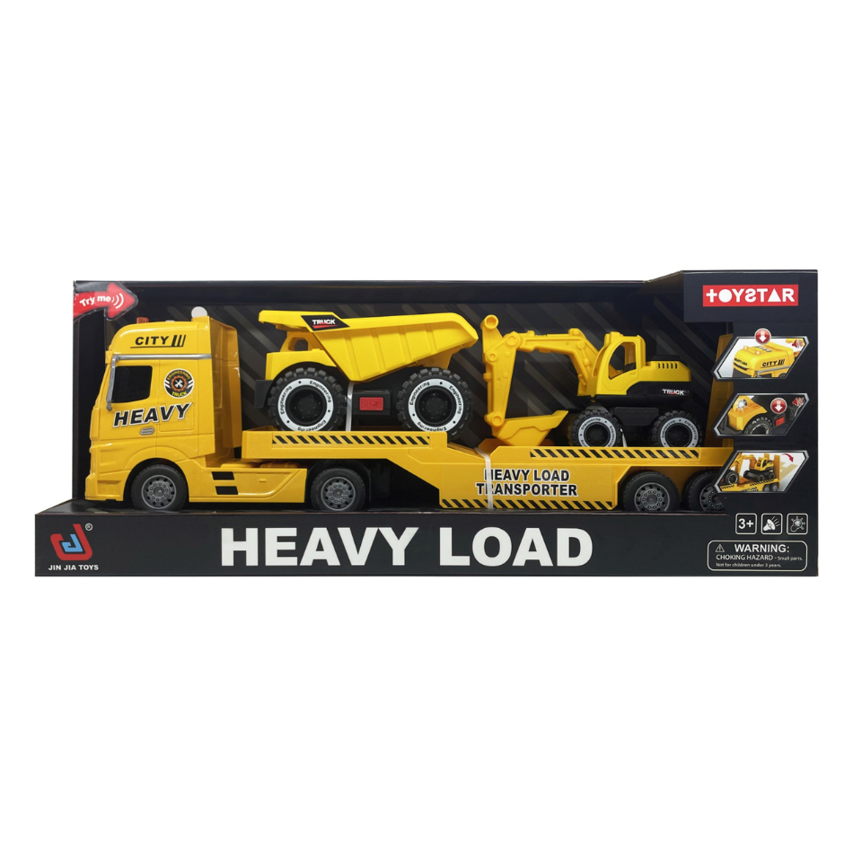 Heavy Load Transporter with Digger and Dumper 1:12 Scale