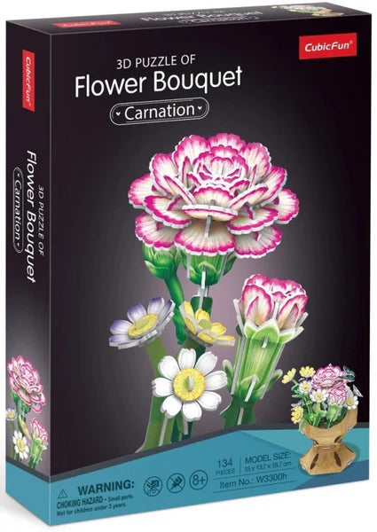 3D Puzzle Flower Bouquet - Carnation