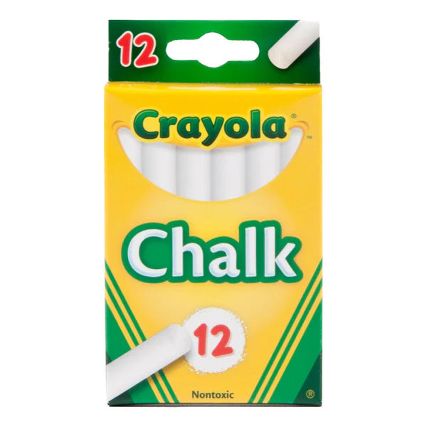 Crayola White Chalk 12pk Anti Dust