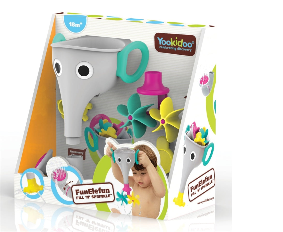 Yookidoo FunElefun Fill n Sprinkle Bath Toy - Grey