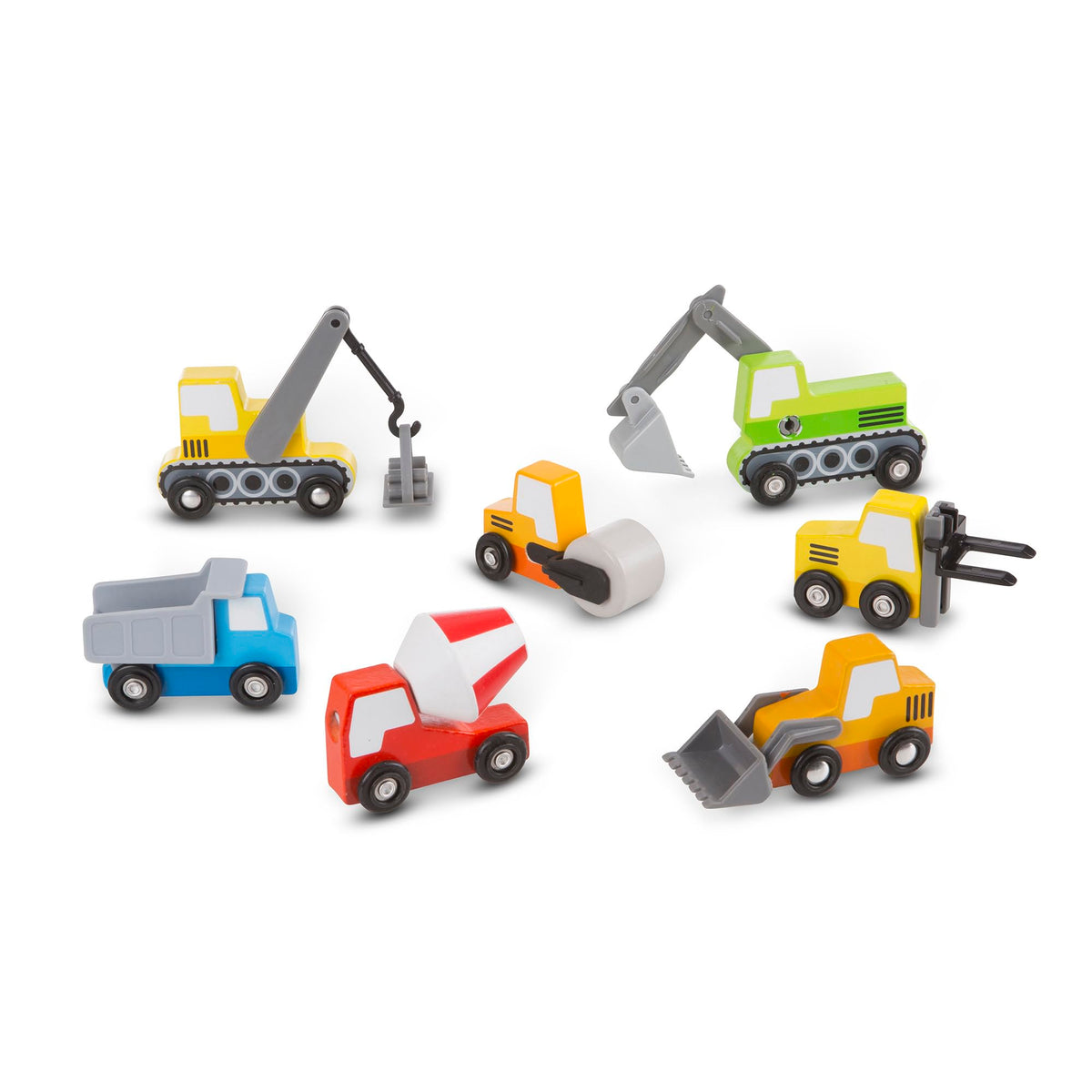 Melissa & Doug Wooden Construction Site Vehicles Set