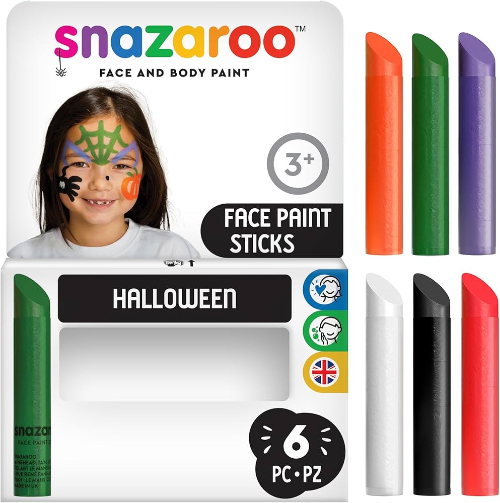 Snazaroo Halloween Face Paint Sticks Pack of 6