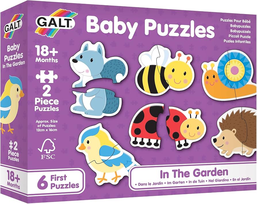 Galt Baby Puzzles - In the Garden 6 x 2pc Puzzle