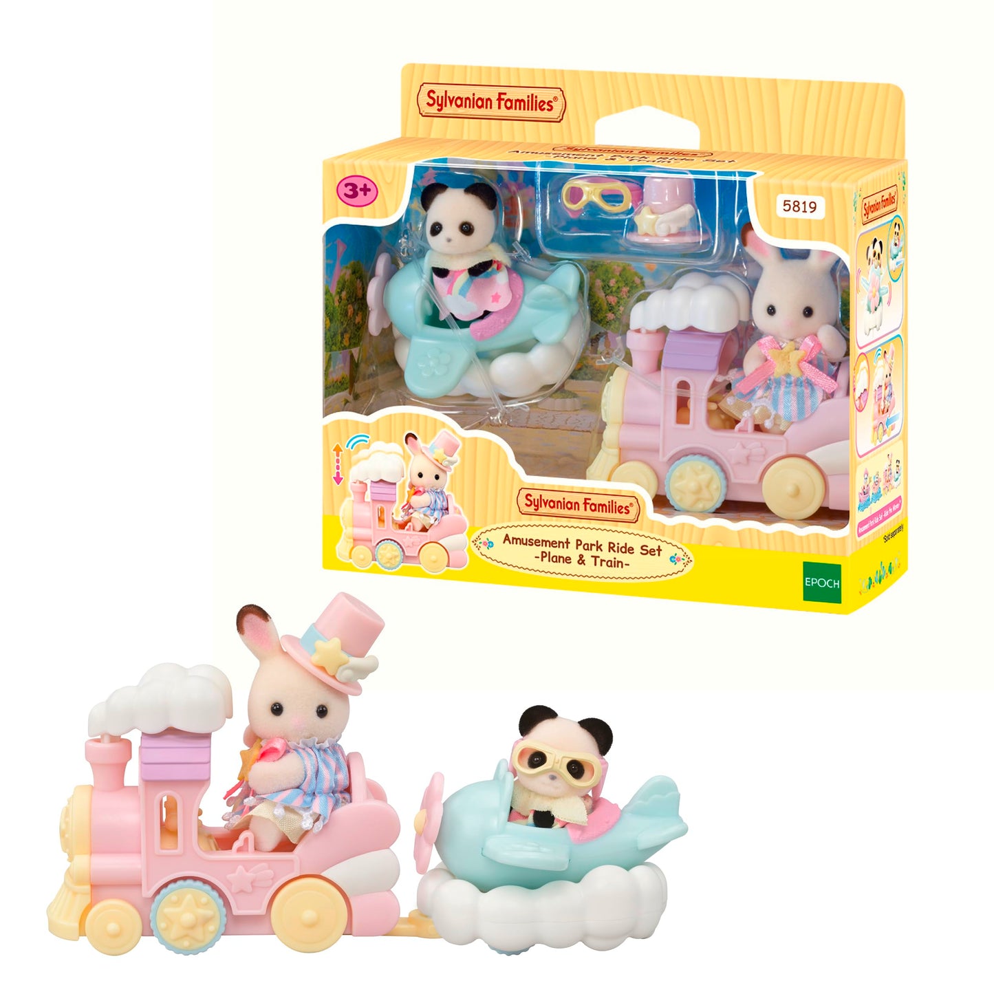 Sylvanian Families Amusement Park Ride Plane & Train 5819