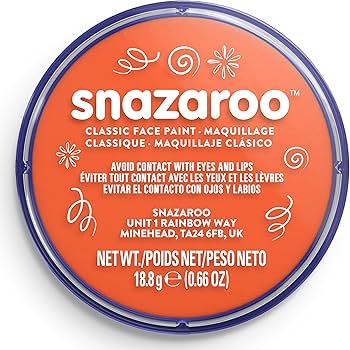 Snazaroo 18ml Classic Orange Face Paint