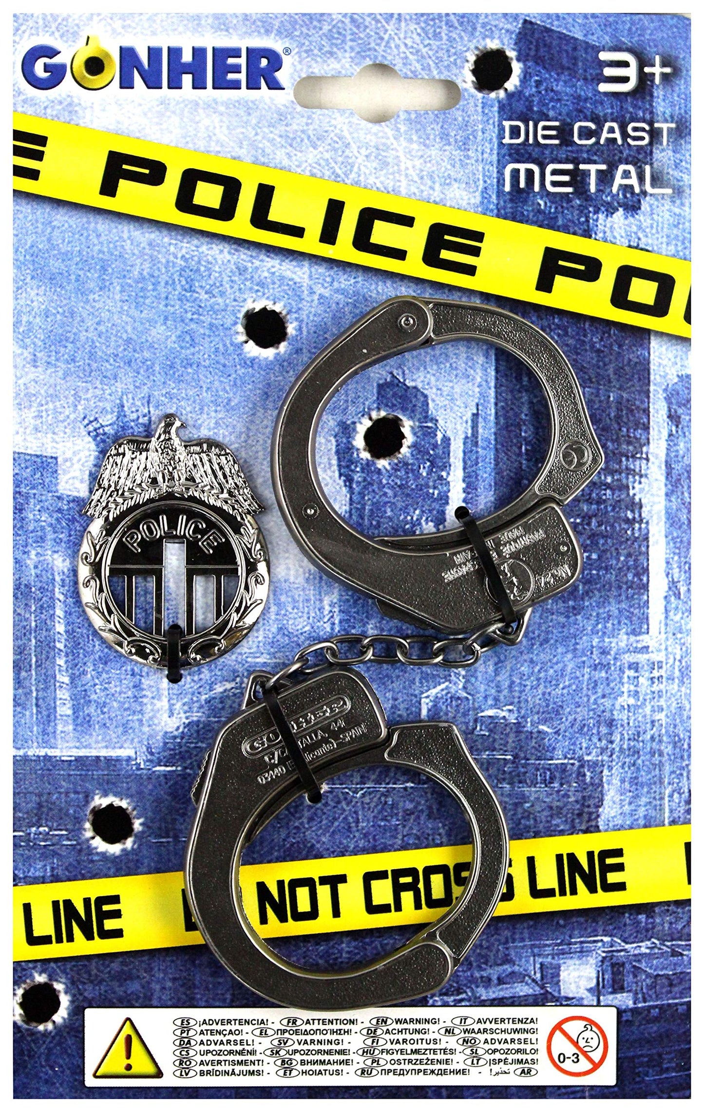 Police Handcuffs and Badge Diecast
