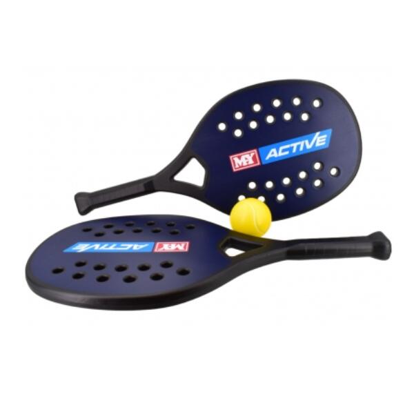 Beach Padel Set in Net Bag w/ Soft Ball