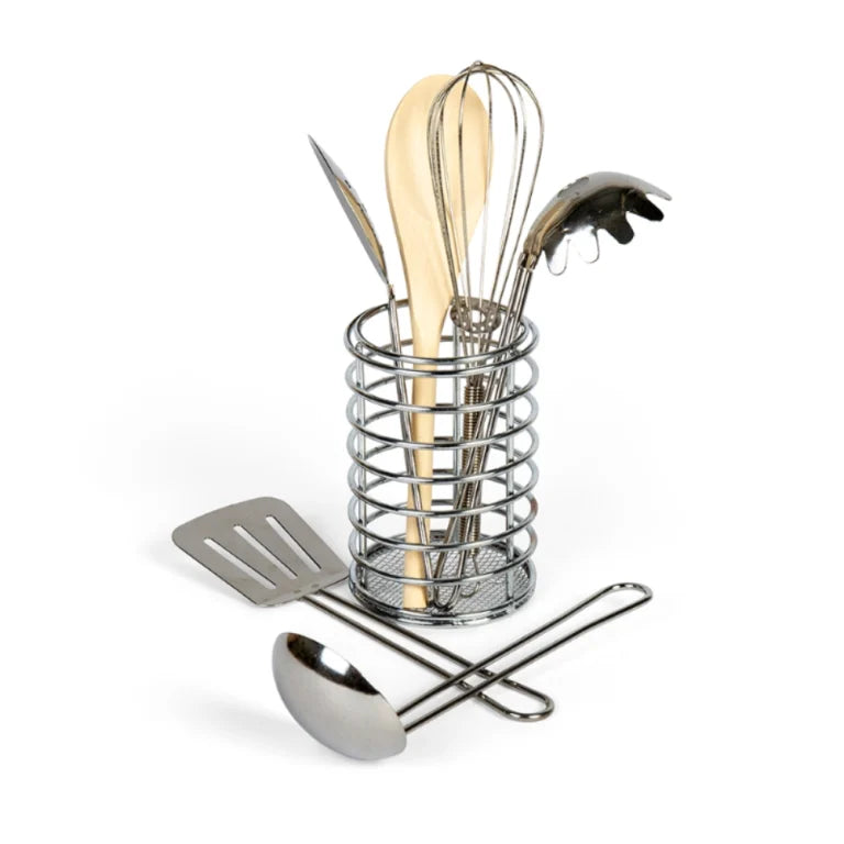 Utensil Pot (6 Utensils & 1 Stainless Steel Pot)