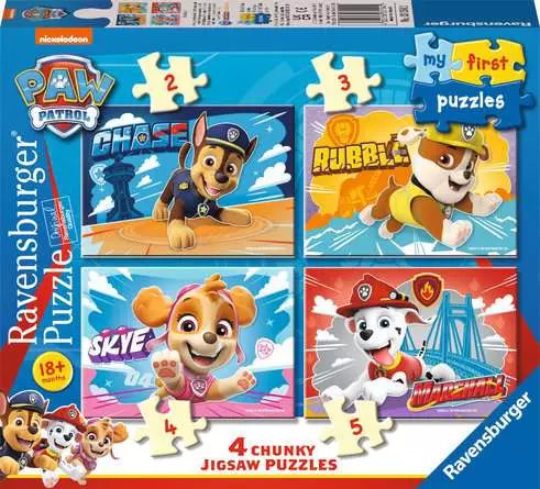 Paw Patrol My First Puzzles 4pk 2/3/4/5pc