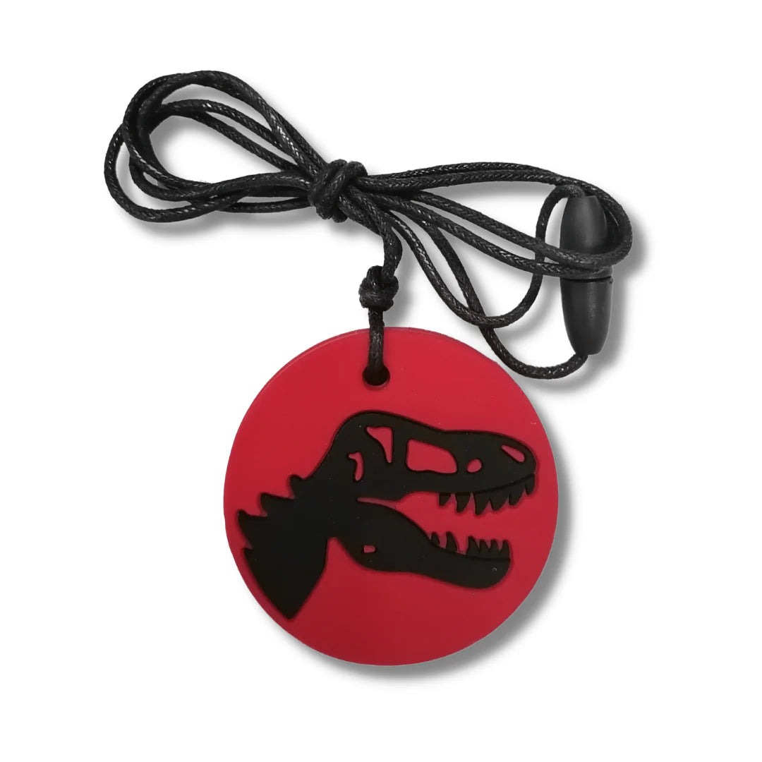 Jellystone Chewable Dino Pendant Red & Black