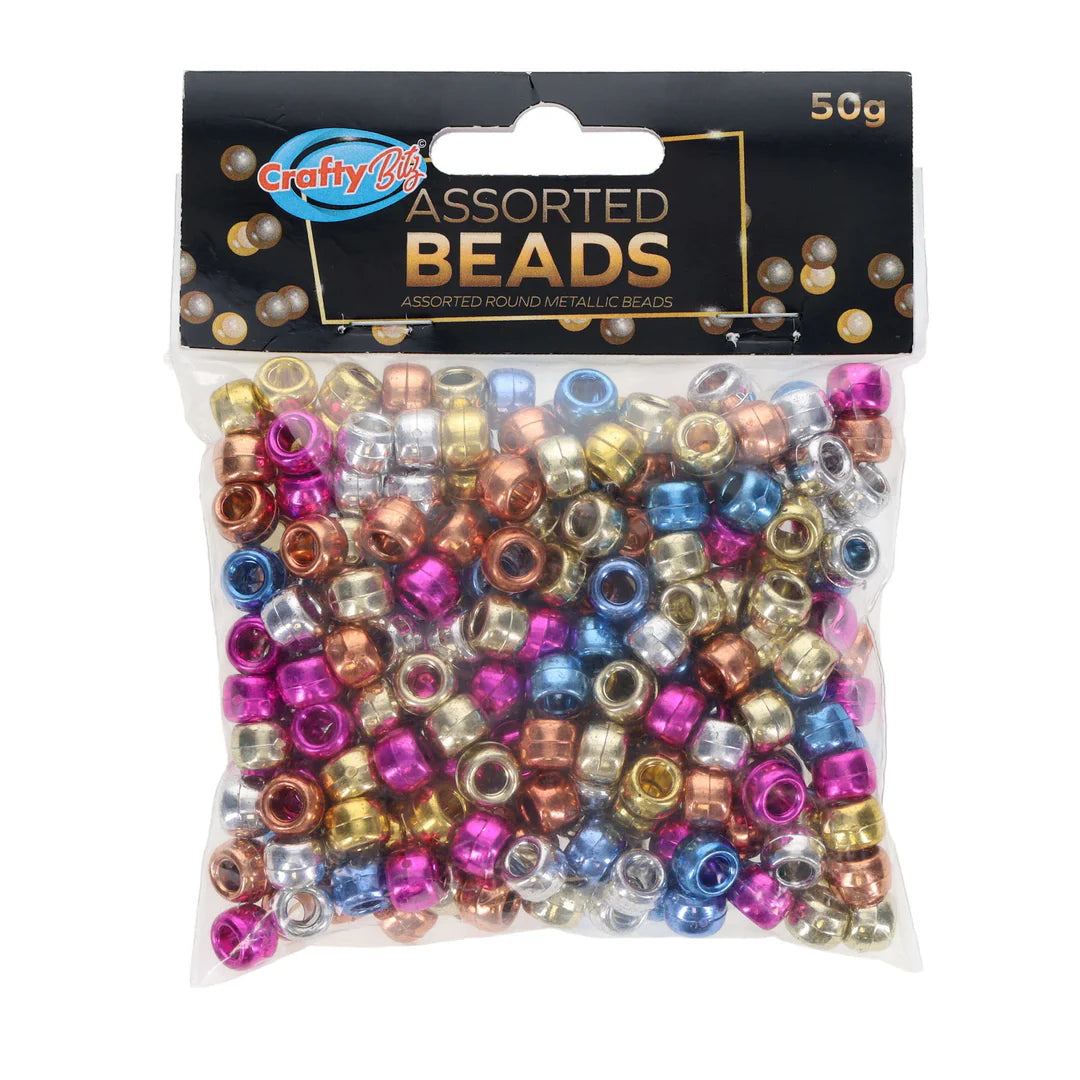Metallic Beads Round 50g
