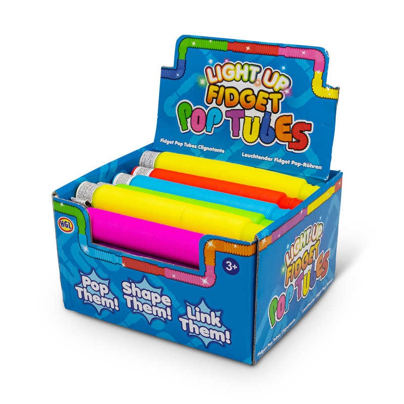 Light Up Fidget Pop Tubes Assorted