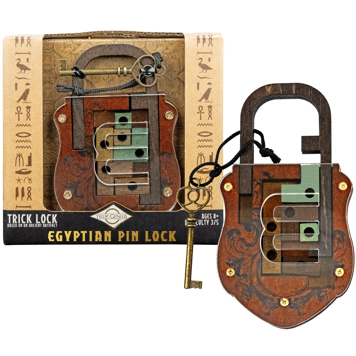 Trick Lock Puzzle - Egyptian Pin Lock