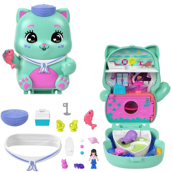 Polly Pocket Big World Set Sail Kitty Compact