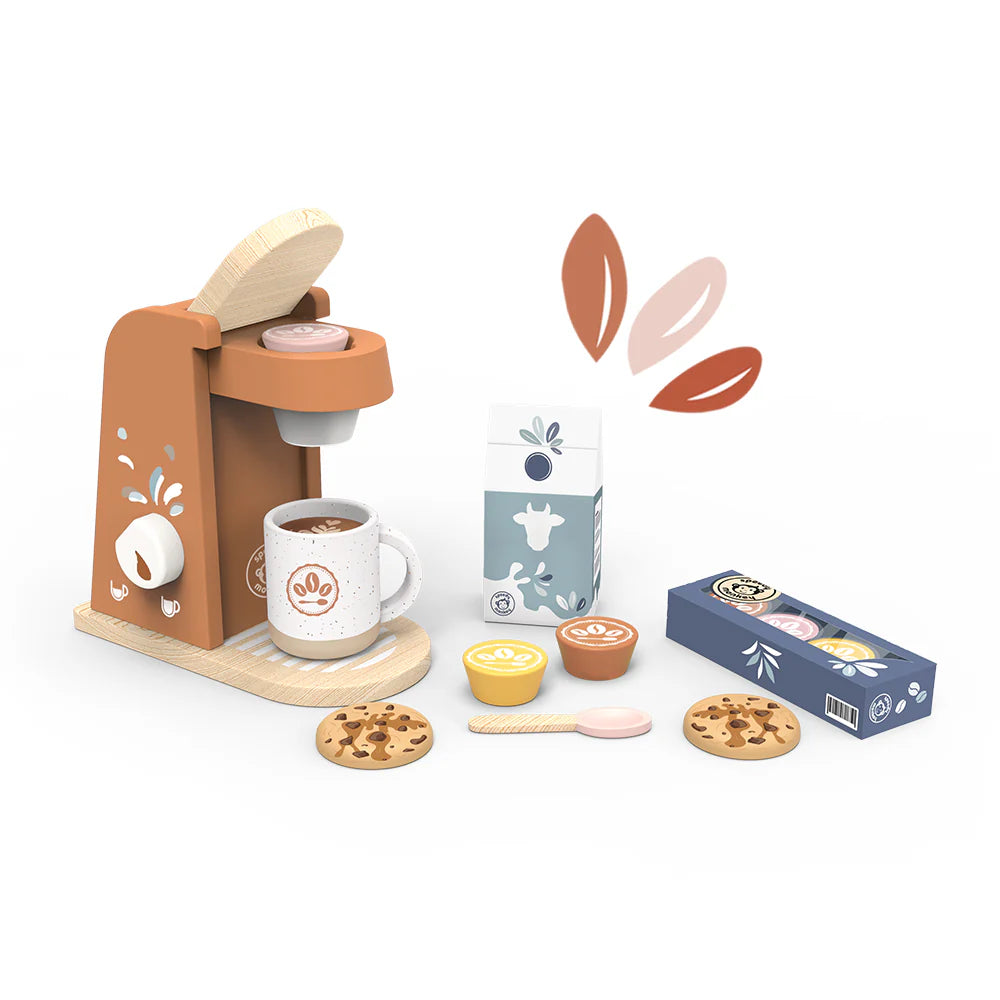 Speedy Monkey Wooden Coffee Machine Role Play Set