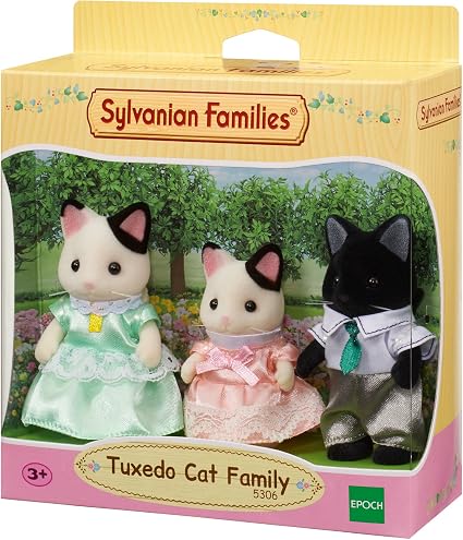 Sylvanian Families -Tuxedo Cat 3 Figure Family