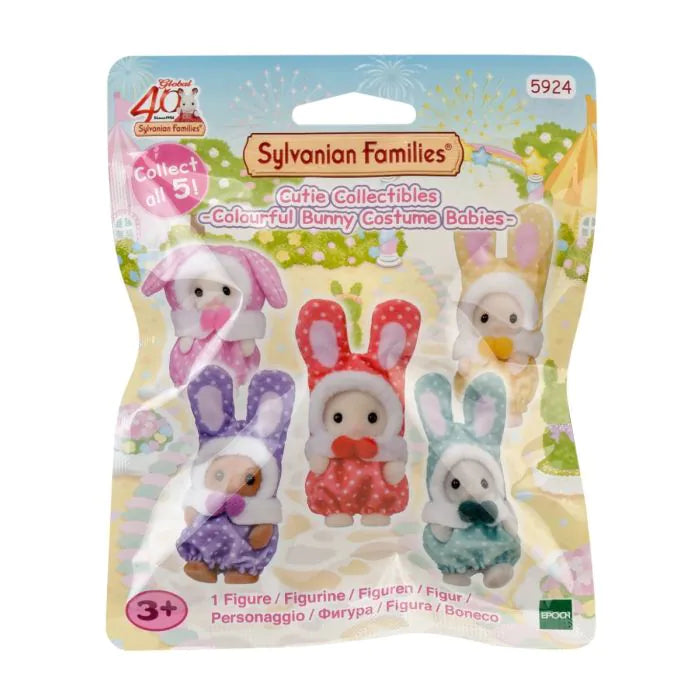 Sylvanian Families Collectables Colourful Bunny Costume Babies Series