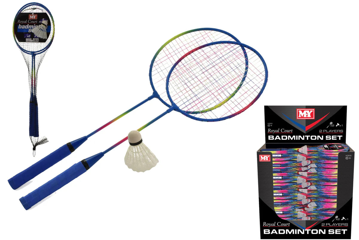 Metal Badminton Sports Set 2 Player Assorted Colours