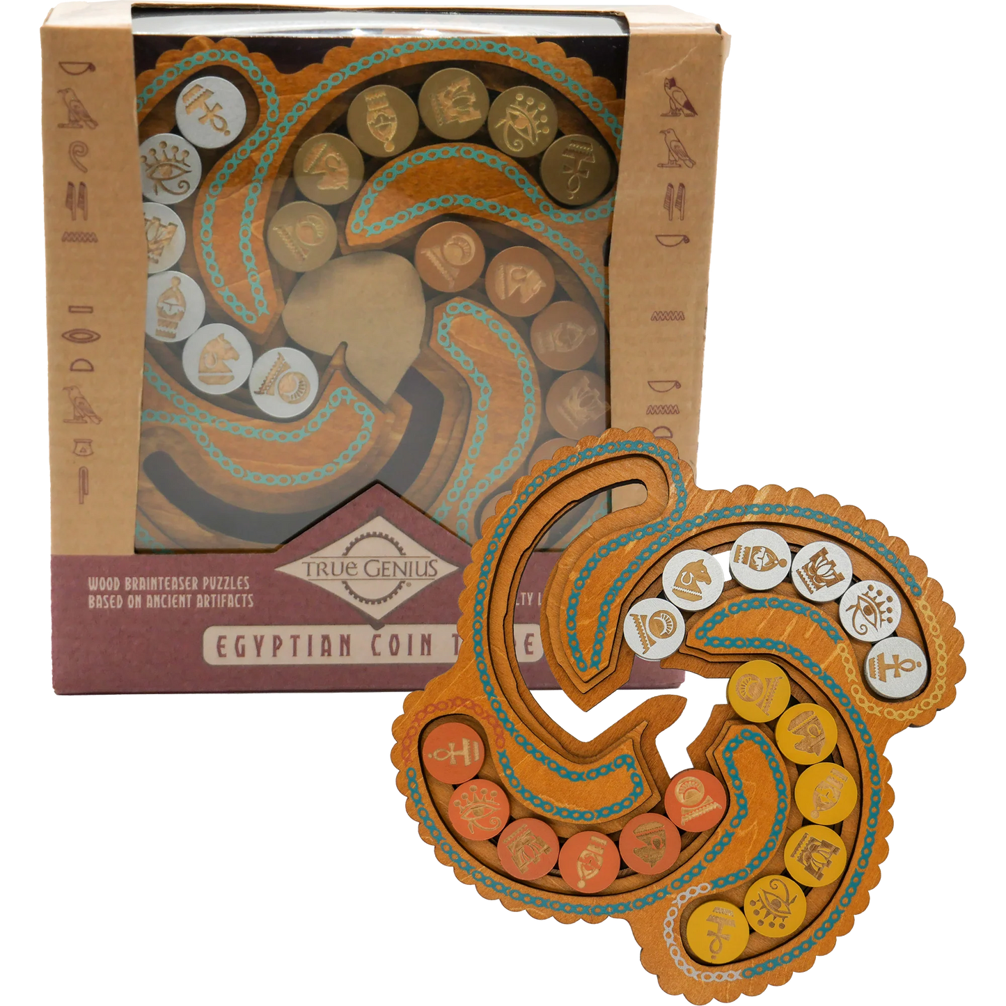 Egyptian Coin Trade IQ Puzzle Wooden