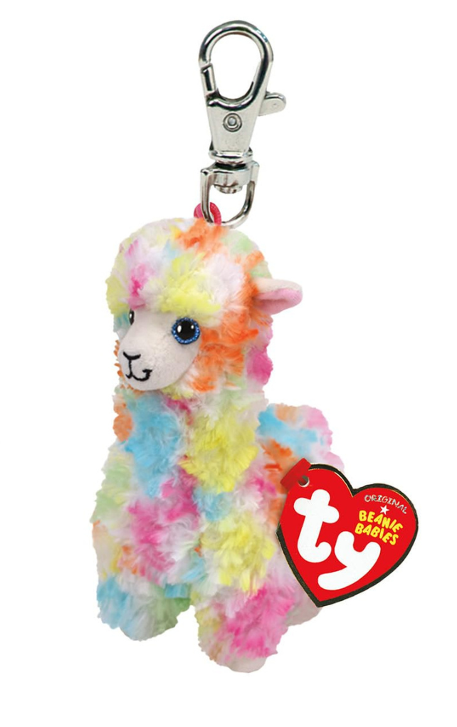 Lola the Multi Coloured Llama - TY key clip