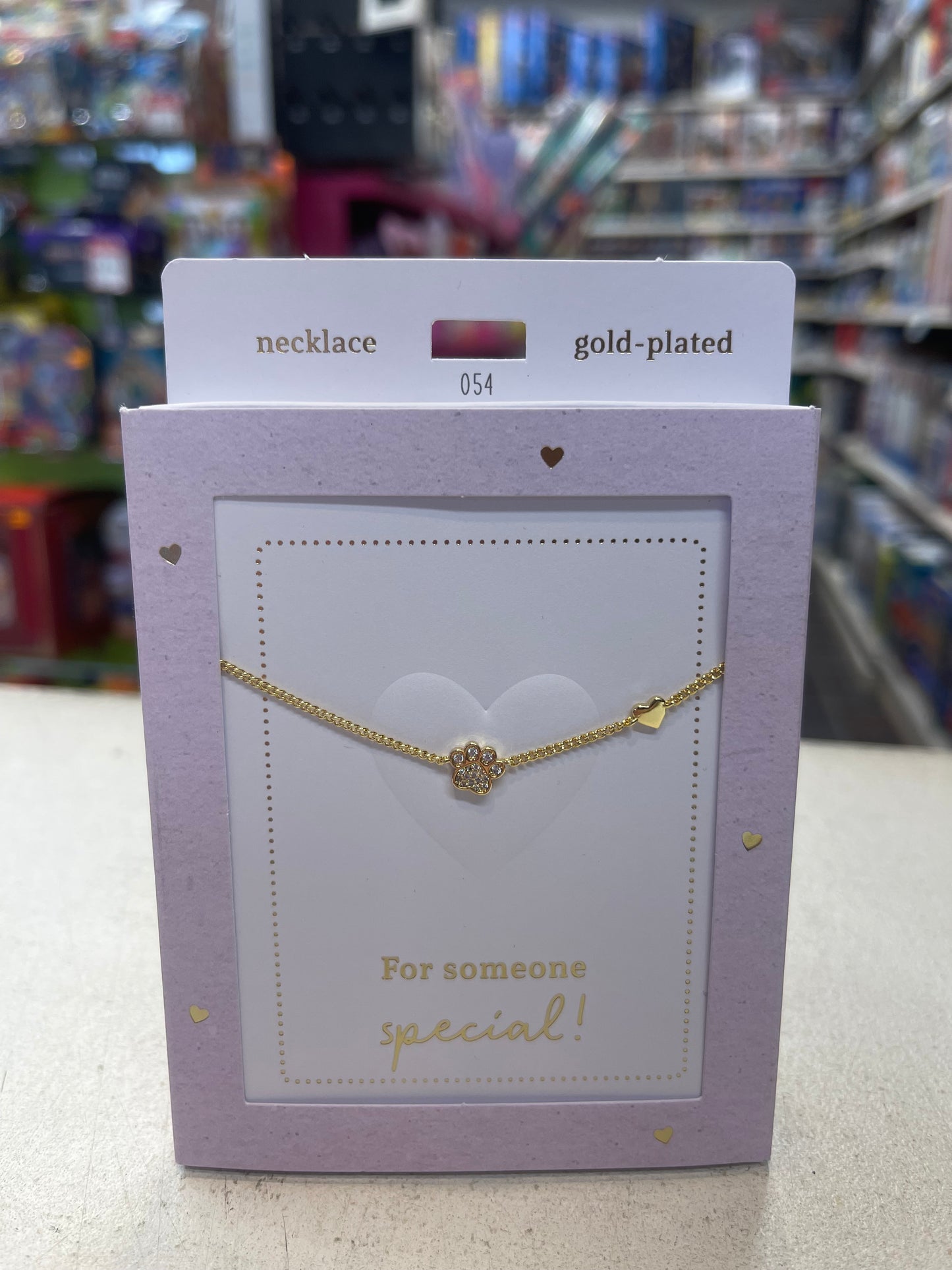 Heart of Gold Necklace - For Someone Special Paw - 054