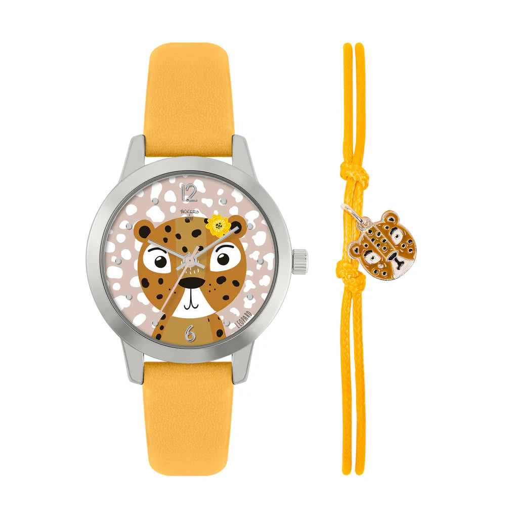Little Tikkers Leopard Dial Watch & Charm