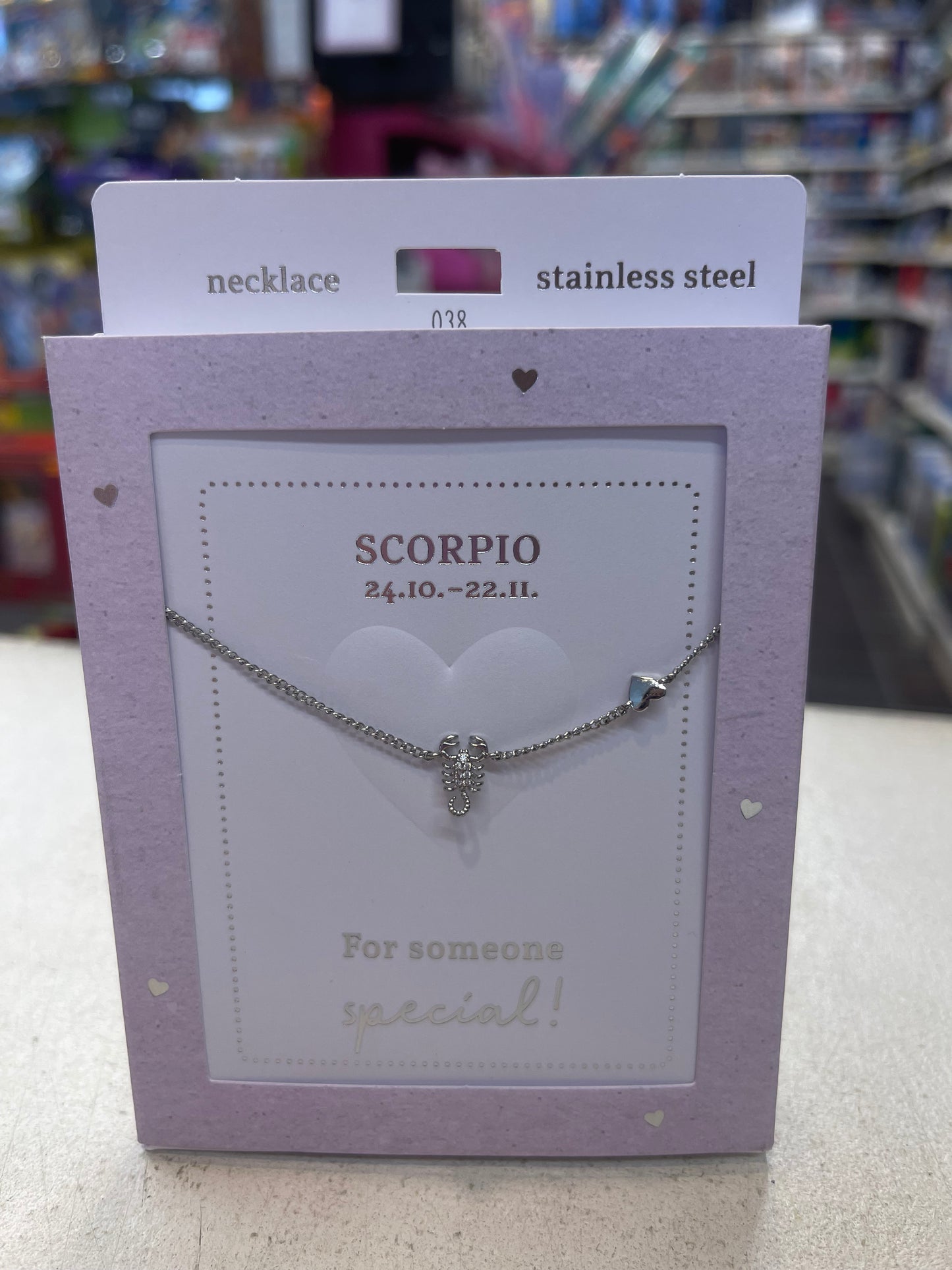 Heart of Gold Necklace - For Someone Special Scorpio - 038
