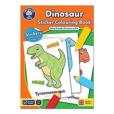 Dinosaur Sticker Colouring Book - Orchard Toys