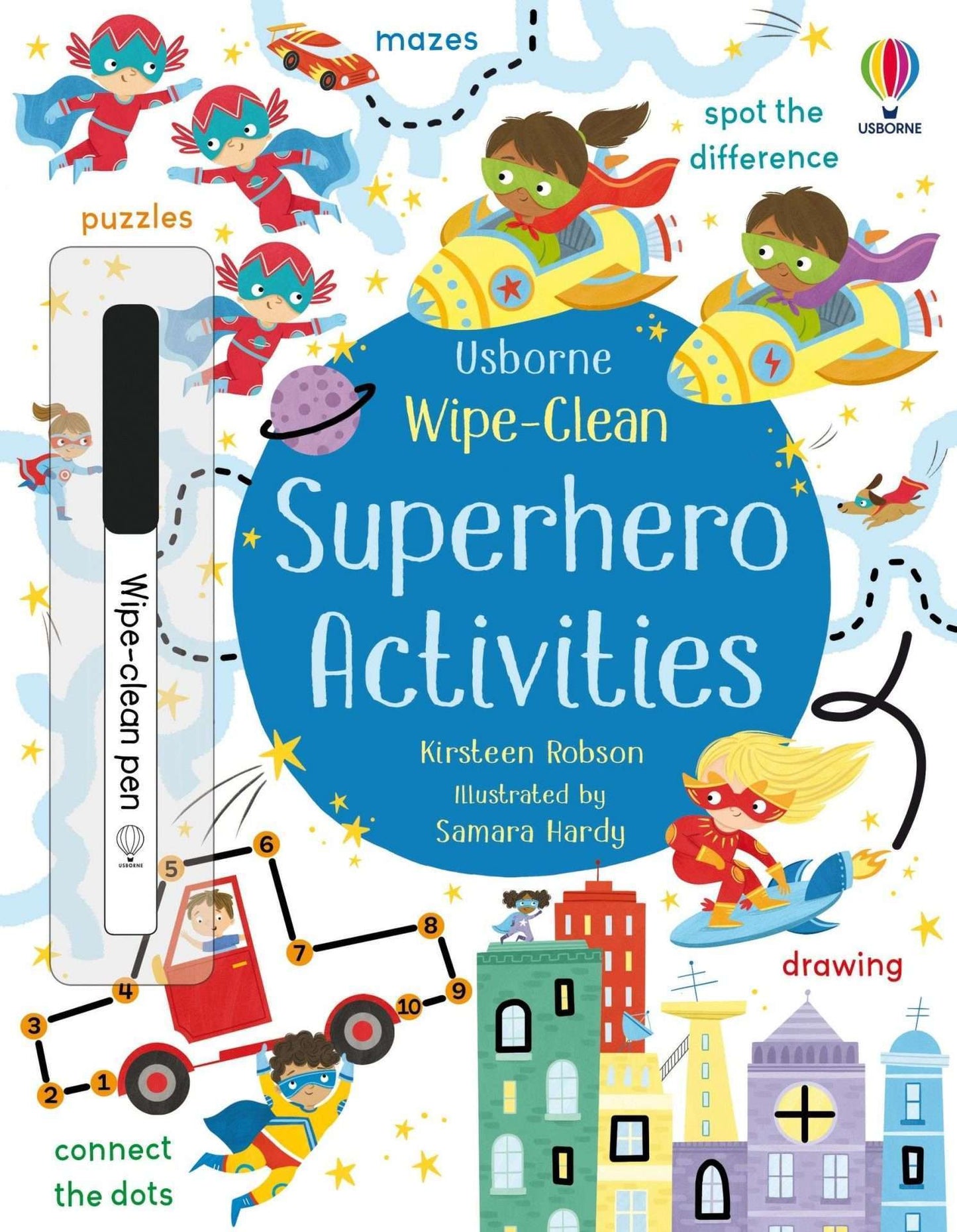 Usborne Superhero Activities - Wipe Clean Colouring Book