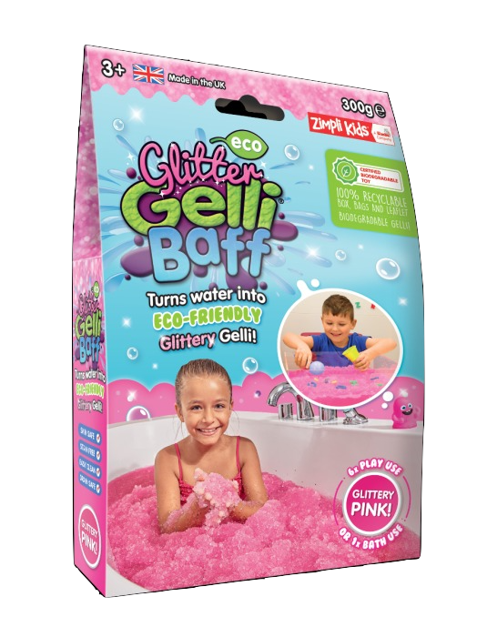 Eco Glitter Slime Baff Pink 150g – Toy Corner