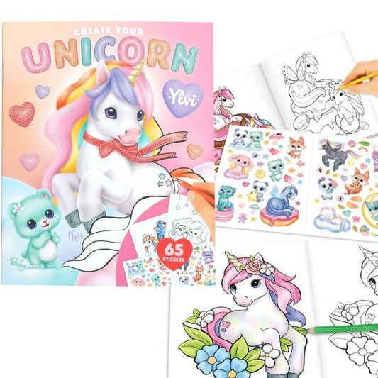 Ylvi Create Your Unicorn Colouring Book