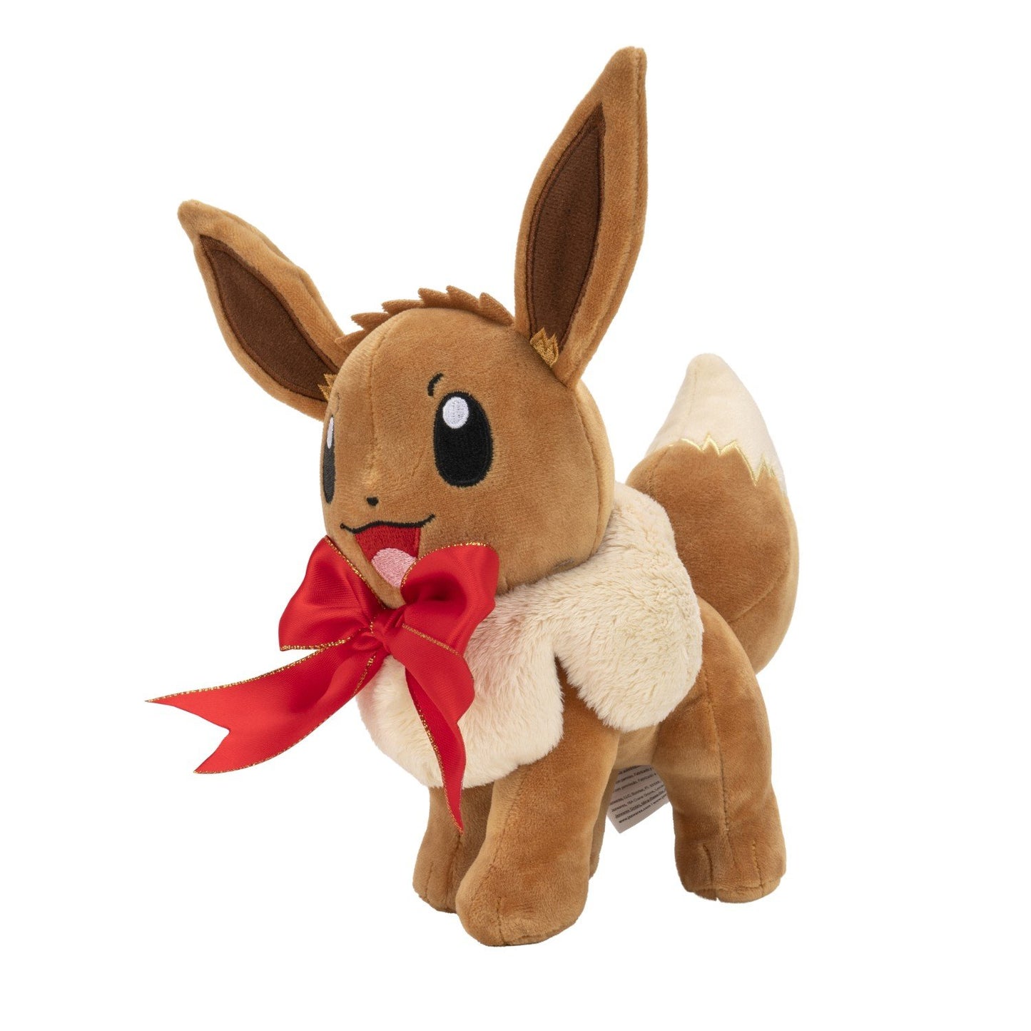 Pokemon 8 Inch Plush Eevee with Bow Christmas