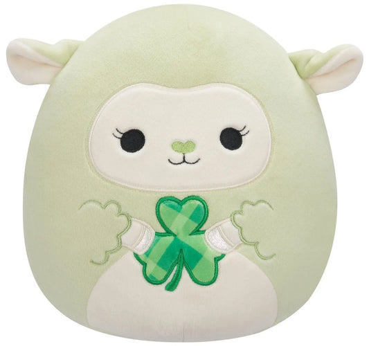 Squishmallows 8in Clover the Green Lamb with Shamrock