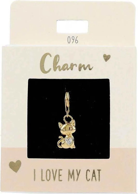 Charm I Love My Cat Gold-Plated 096