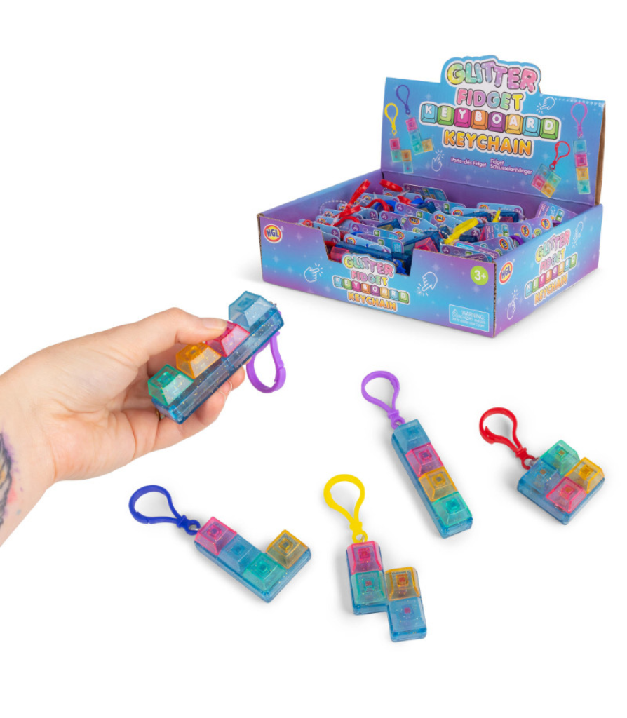 Glitter Clicker Keychain
