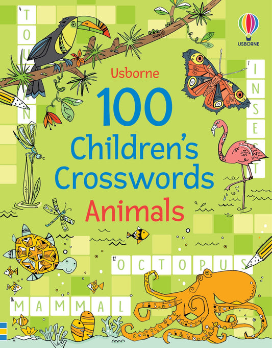 Usborne 100 Childrens Crosswords: Animals