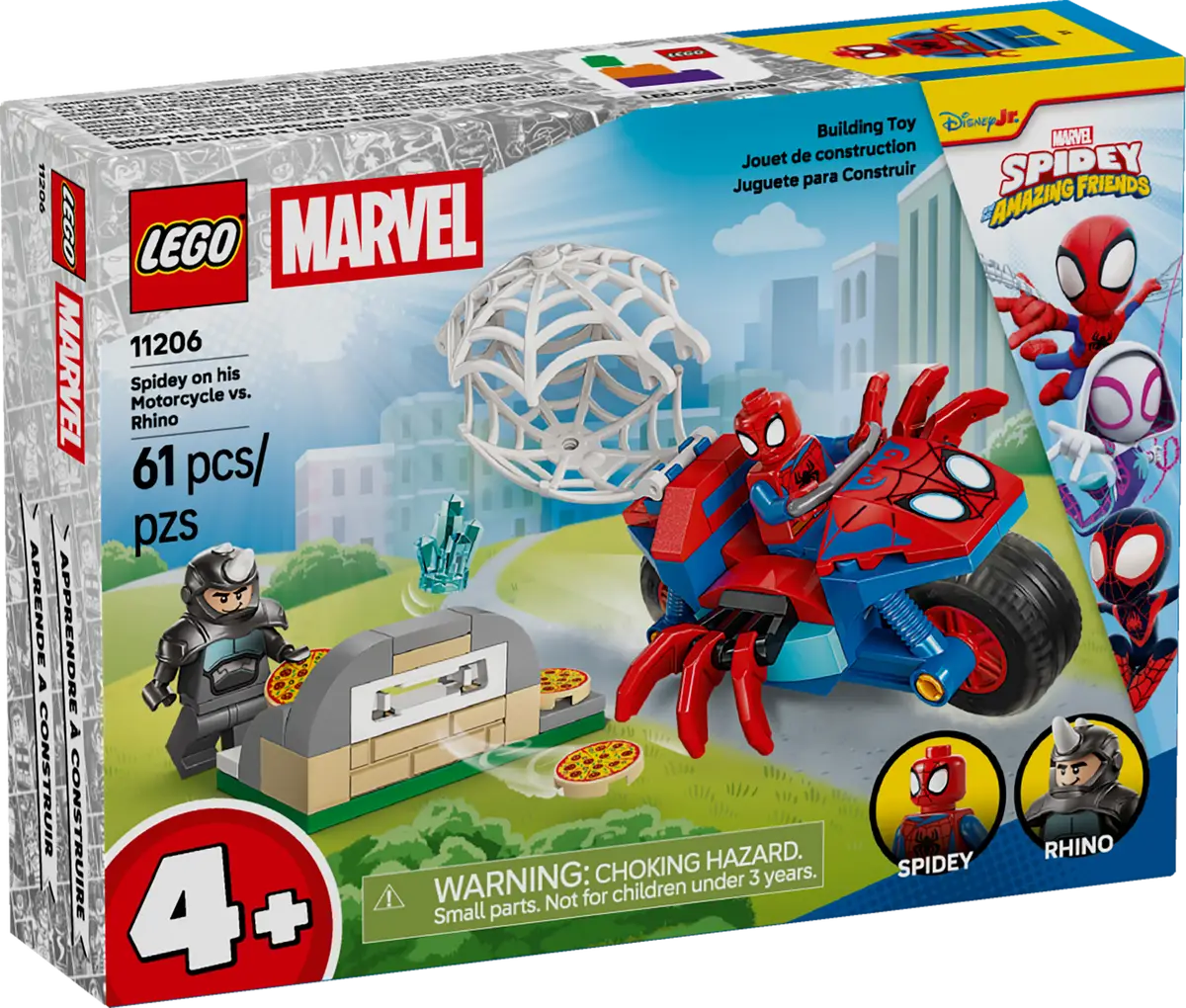 LEGO Marvel - Spidey on his Motorcycle vs Rhino - 11206