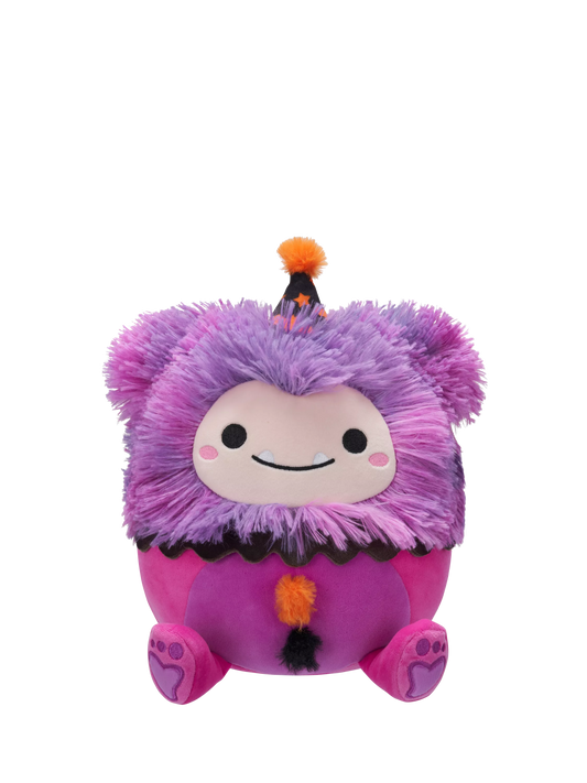 Squishmallows Halloween - 7.5" - Woxie the Hot Pink Bigfoot in Clown Costume