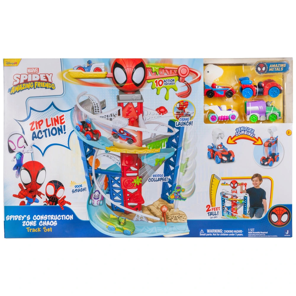 Spidey and His Amazing Friends Construction Zone Chaos Track Playset