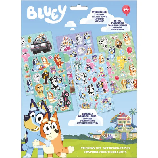 5 Piece Sticker Set Bluey