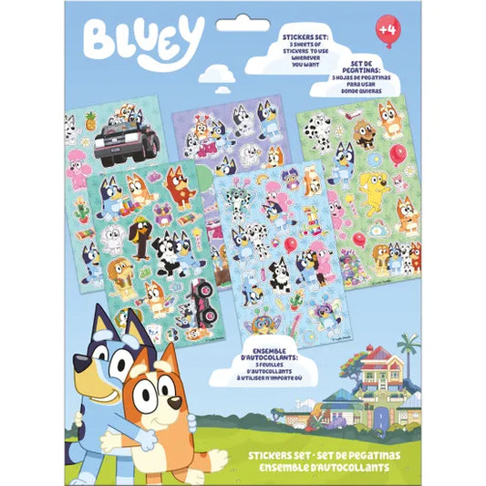 5 Piece Sticker Set Bluey