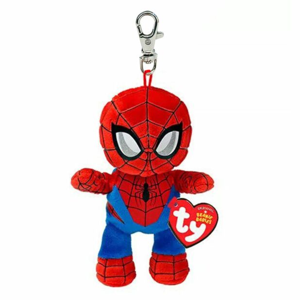 Spiderman Key Clip  TY Beanie Babies