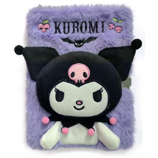 3D Plush A5 Diary with Lock Kuromi