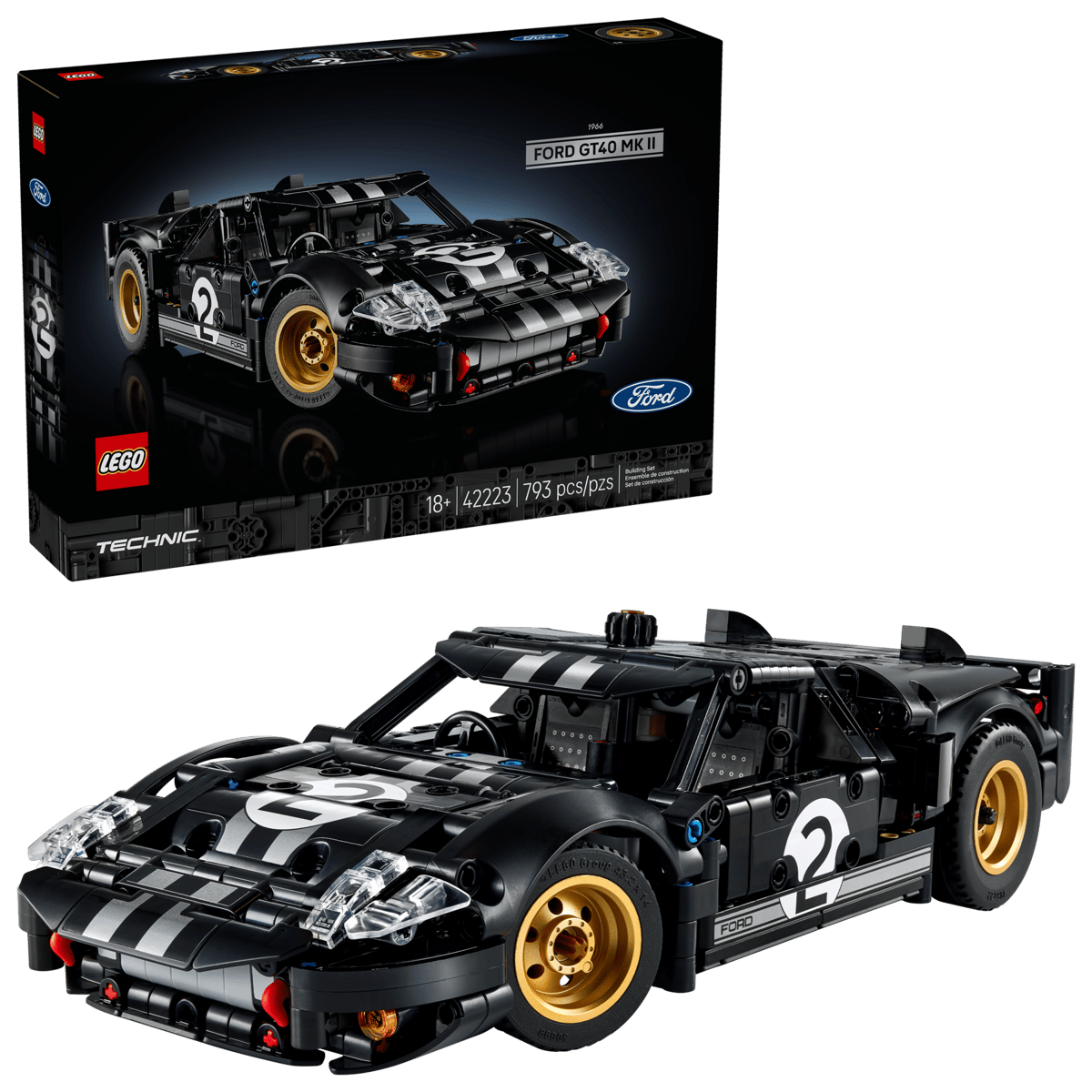LEGO TECHNIC - 1966 Ford GT40 MKII Race Car - 42223