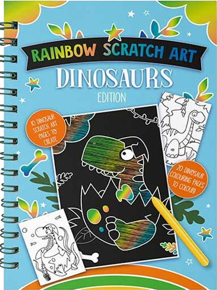 Rainbow Scratch Art Dino